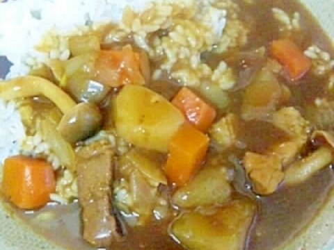 塩麹漬け豚の、カレー